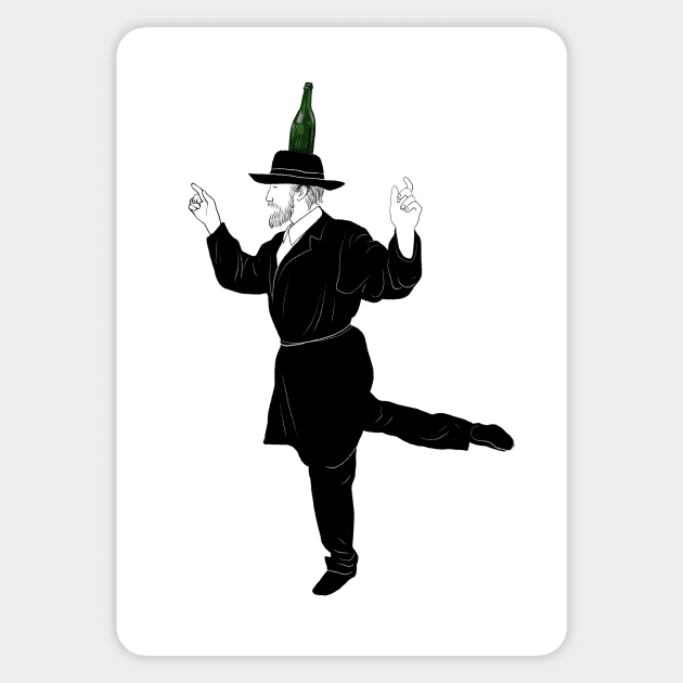 Hasidic Bottle Dance Sticker by argiropulo